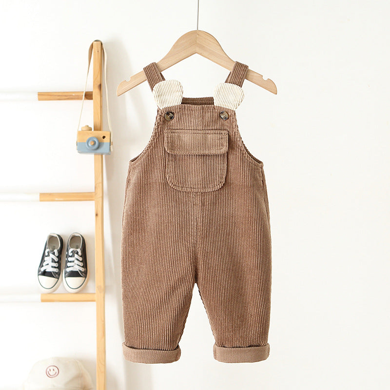 Ins Children's Overalls Corduroy Cute Fashionable Crawler