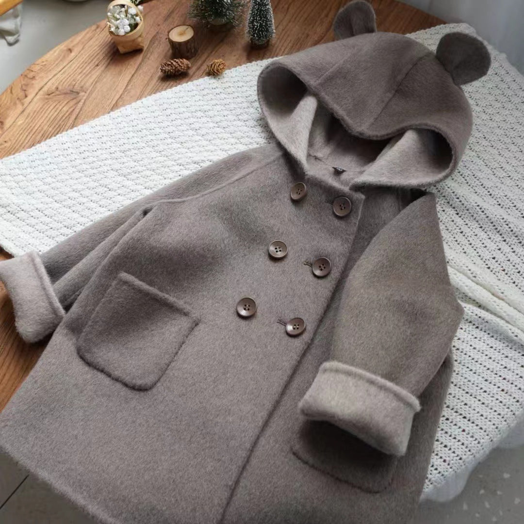 Thickened Two-color Autumn And Winter Double-sided Cashmere Wool Coat