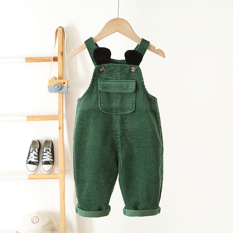 Ins Children's Overalls Corduroy Cute Fashionable Crawler